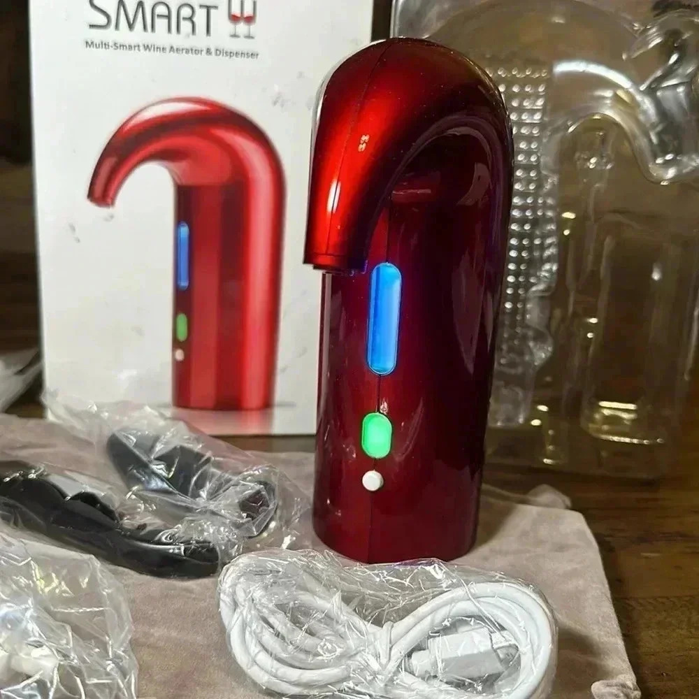 NWT Multi-Smart Electric 🍷 Aerator Dispensing System (Red) & Accessories